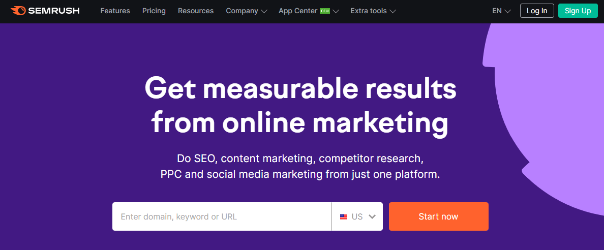 Semrush - free audit tool