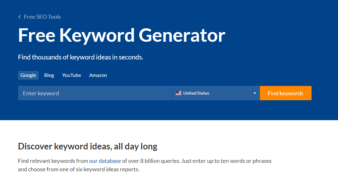 Ahrefs Free Keyword Generator