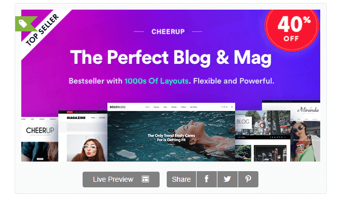 CheerUp - the perfect blog theme for wordpress