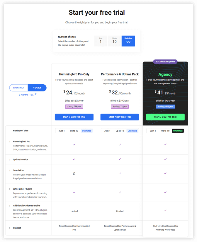 Hummingbird plugin pricing plans