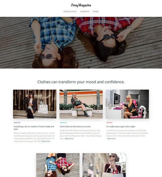 Jinsy Magazine - best blog newspaper theme for wordpress