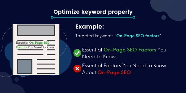 Optimize keyword properly