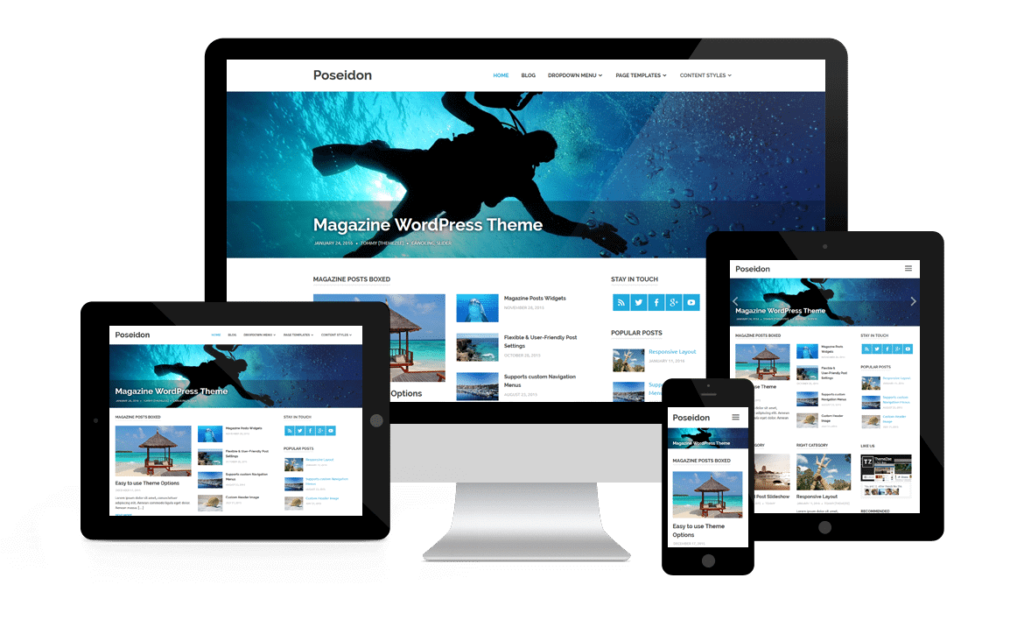 Poseidon - magazine template-based wordpress theme