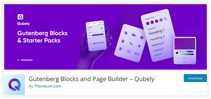 Qubely - Gutenberg Blocks and Page Builder