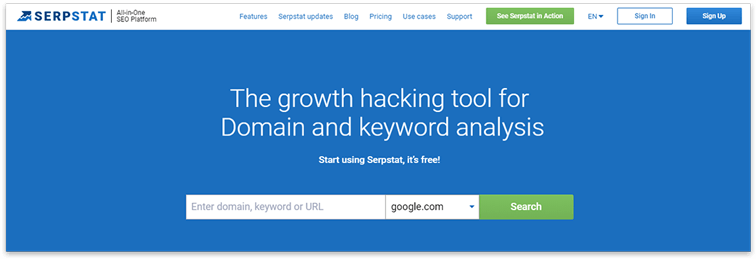 Serpstat's Rank Tracking Tool