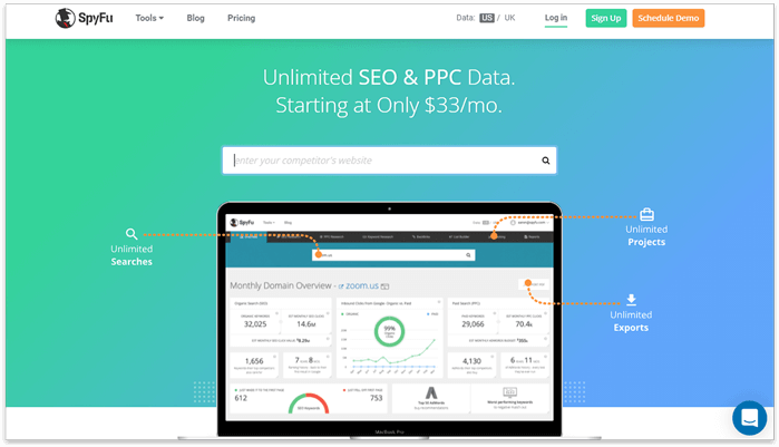 SpyFu seo tool