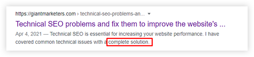 add value to the meta description