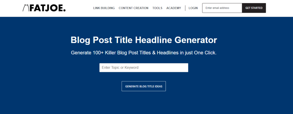 FatJoe Blog Post Title Headline Generator