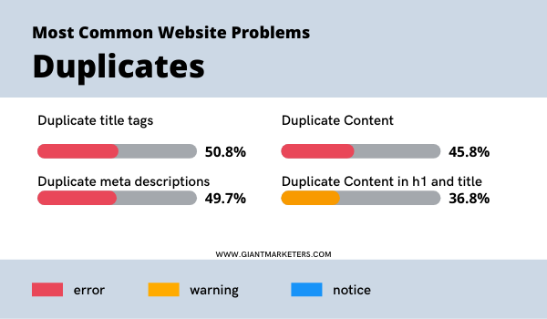 Most Common Website Problems Duplicates