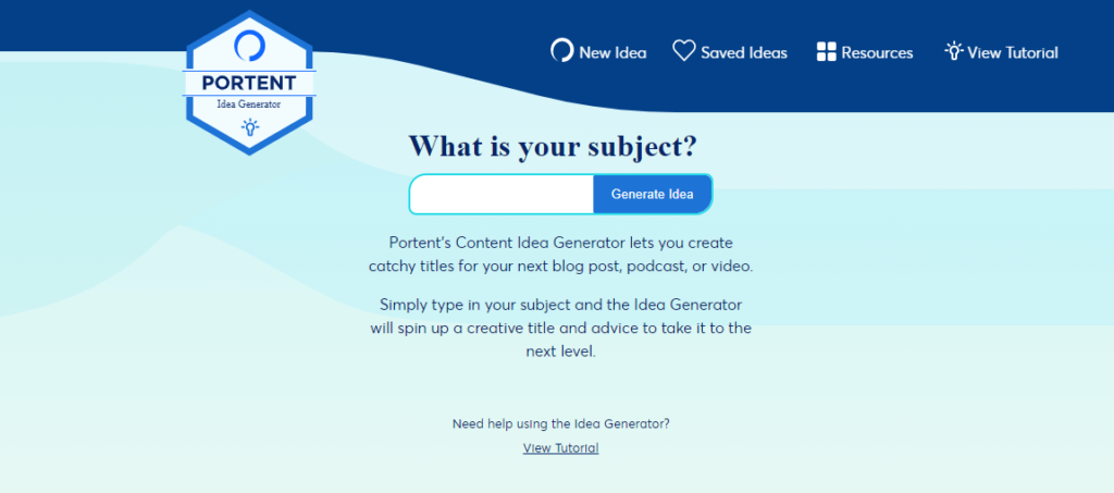 Portent’s Content Idea Generator