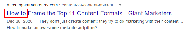 use How to on your content for uniqueness